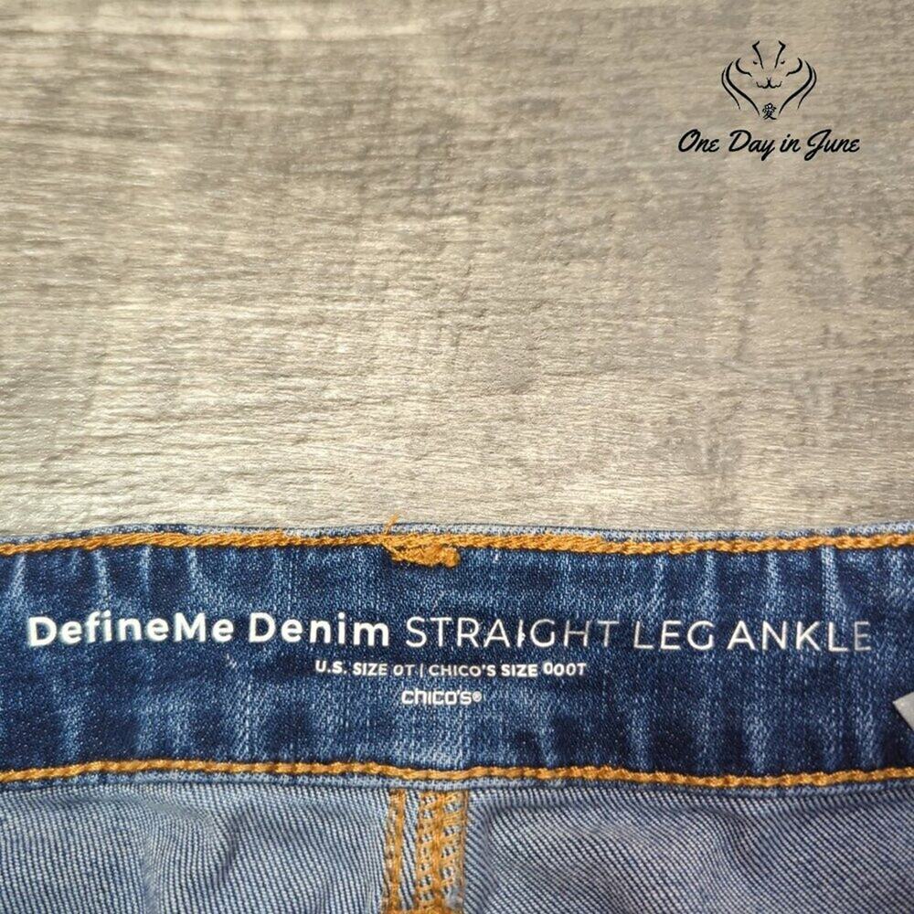 Chico's DefineMe Denim Straight Leg Ankle Jeans Size Chico's 0T (4T) - Picture 2 of 6